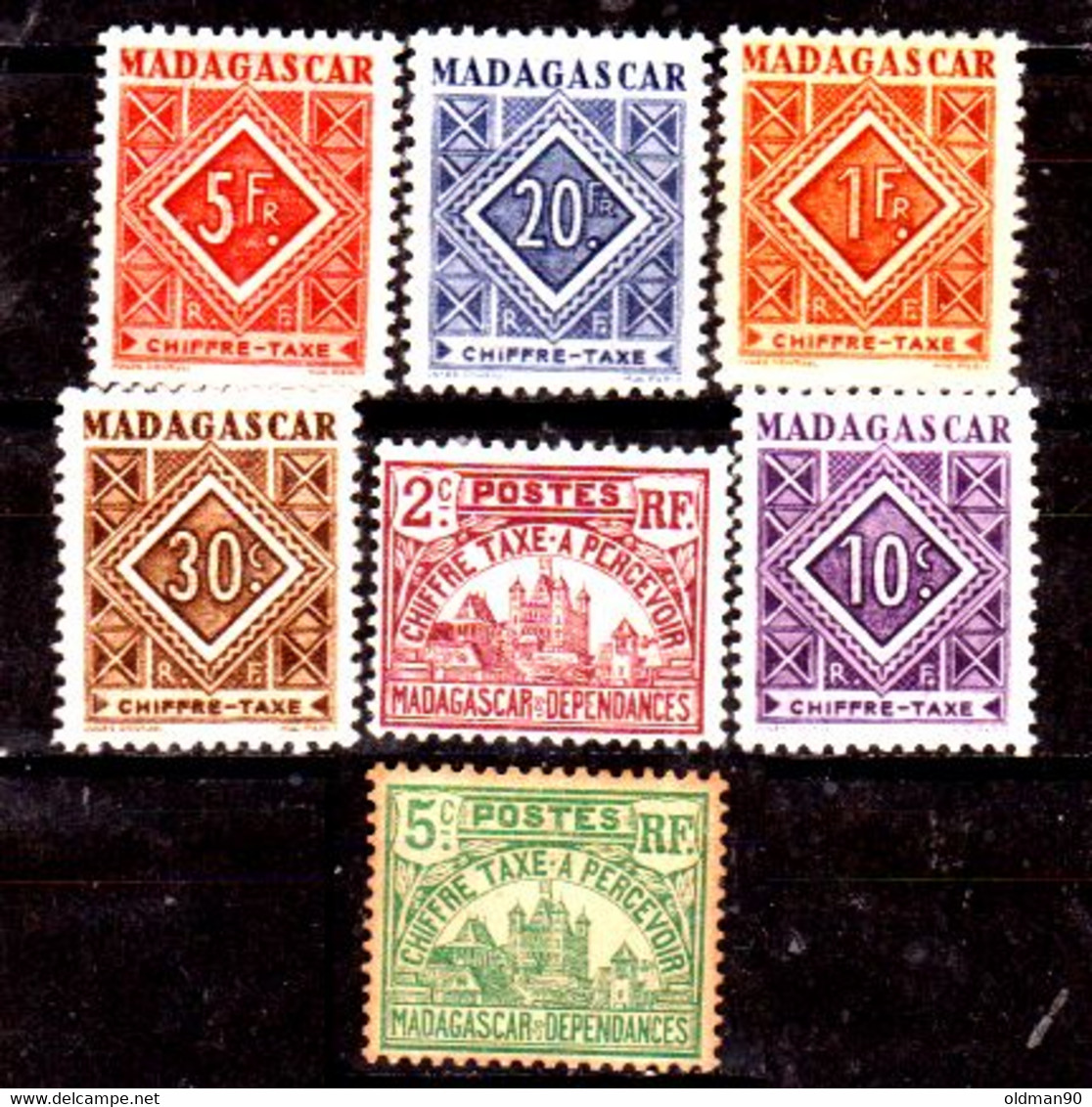 Madagascar -137- POSTAGE DUE STAMPS, Issued By 1908-1962 - Quality In Your Opinion. - Strafport
