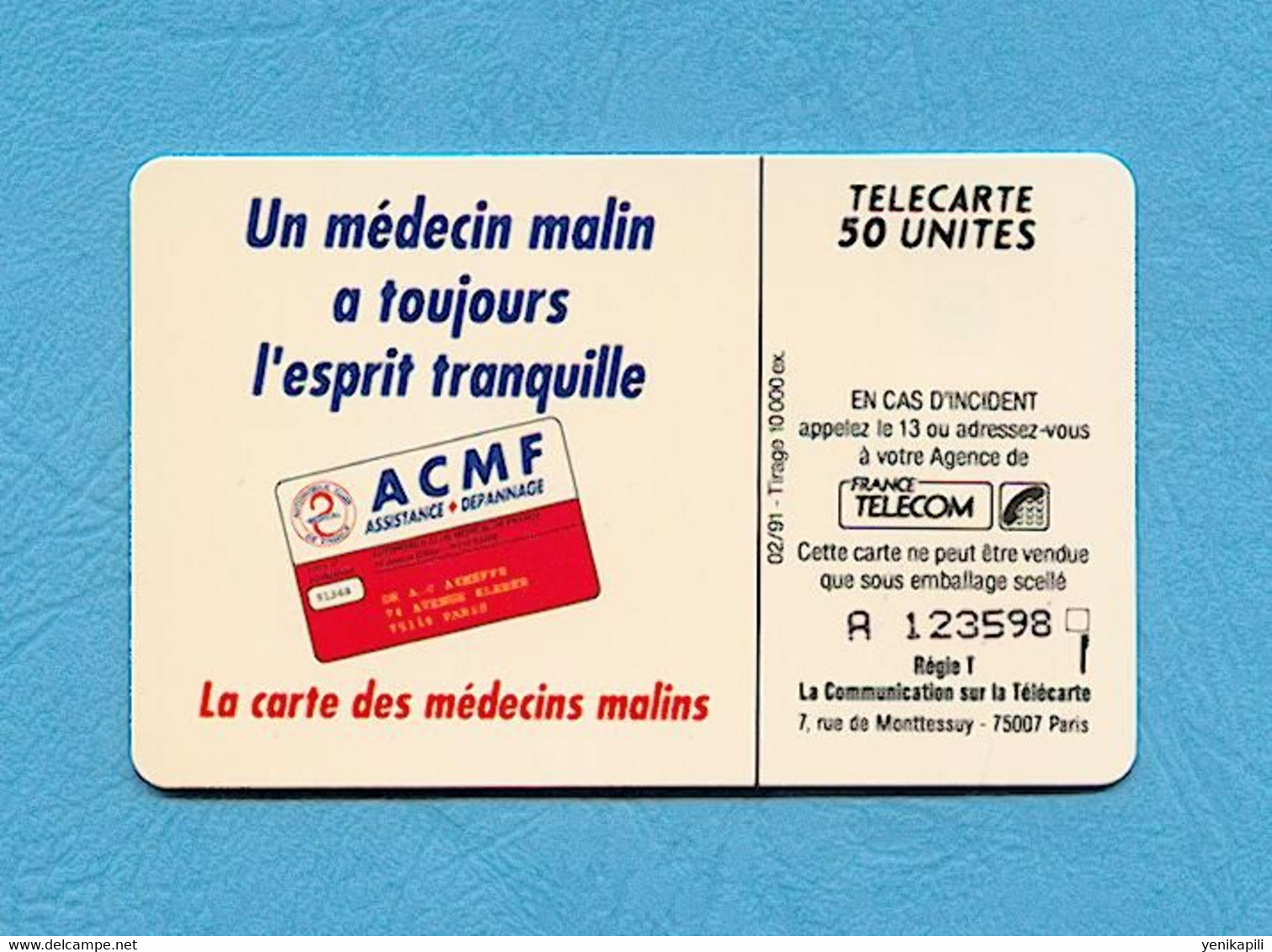 ( 5894 ) - ACMF - N° De Lot  A 123598 - ( D 588 ) - Neuve - *** TTBE  *** - Voir Scan - - Telefoonkaarten Voor Particulieren