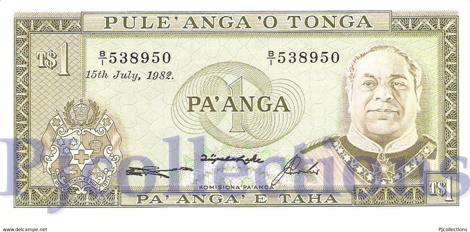 TONGA 1 PA'ANGA 1982 PICK 19c UNC - Tonga