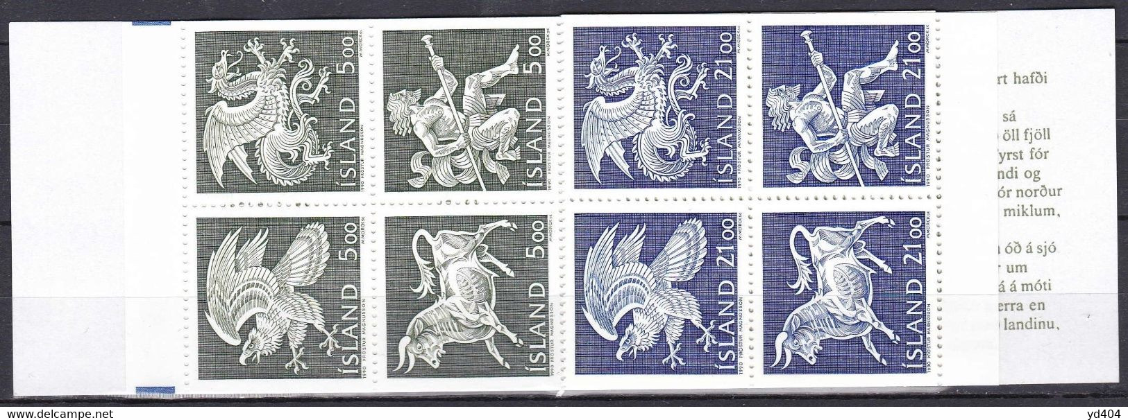 IS655– ISLANDE – ICELAND – 1990 – GUARDIAN SPIRITS - Y&T # C667 MNH 9 € - Booklets
