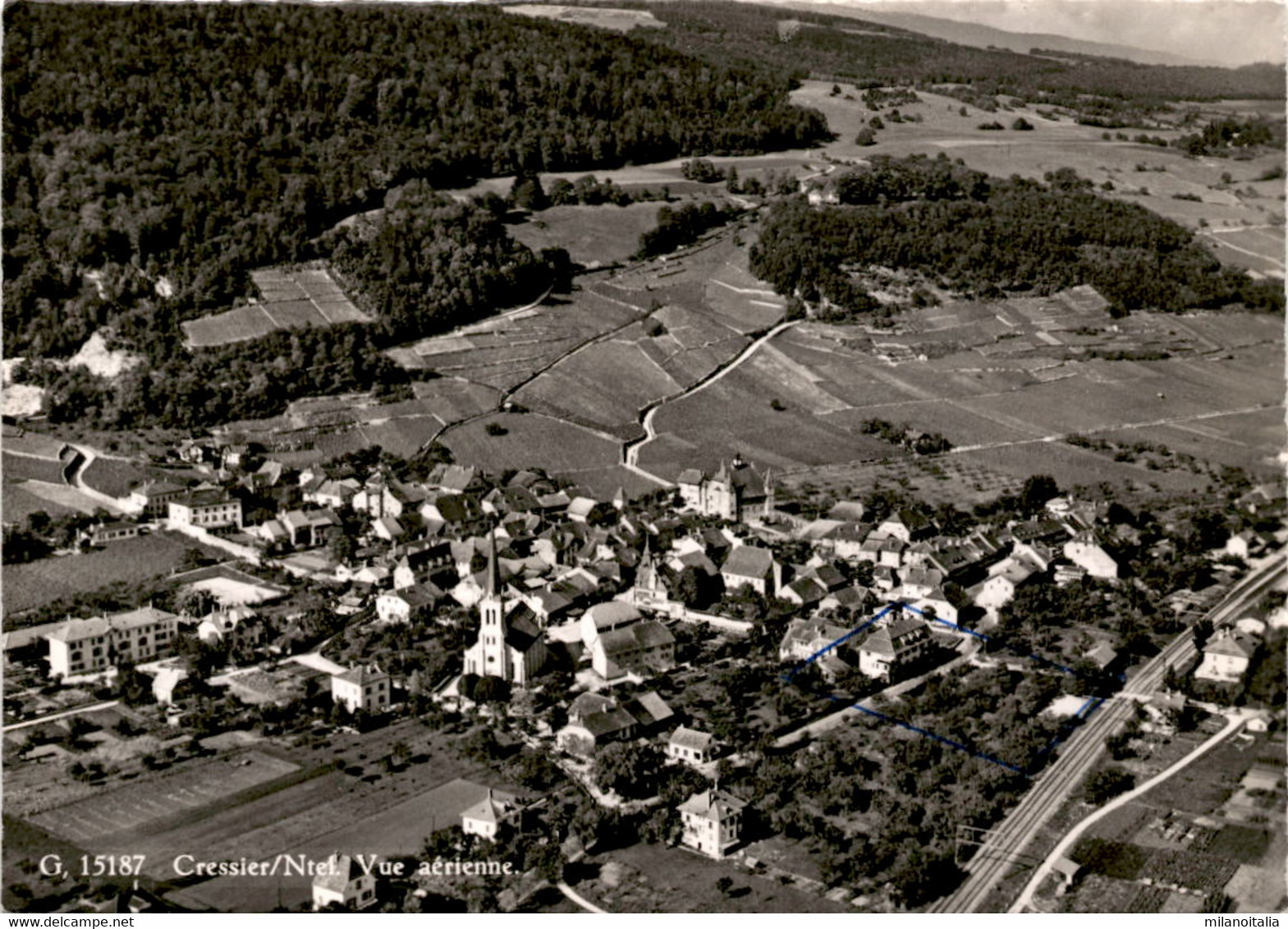 Cressier/Ntel. - Vue Aerienne (15187) - Cressier