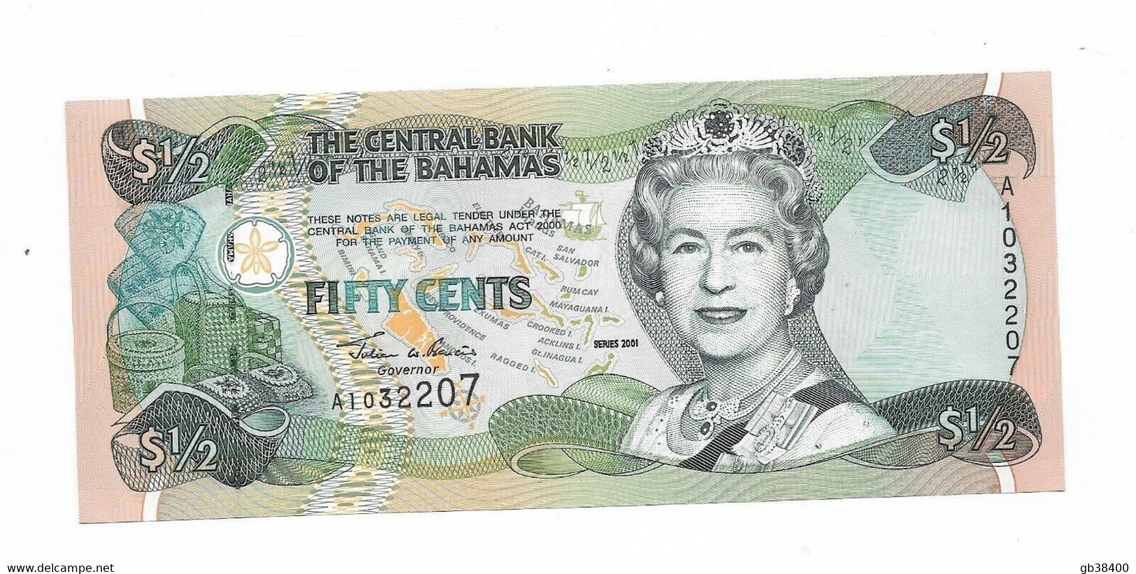 Bahamas Fifty Cents 2000 UNC REF AO 63 - Bahamas