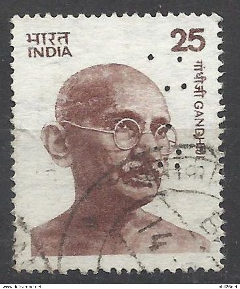 Inde   N°  509 Mahatma Gandhi  Perforé 7  C   Oblitéré B/TB      Voir Scans     Soldes ! ! ! - Gebraucht