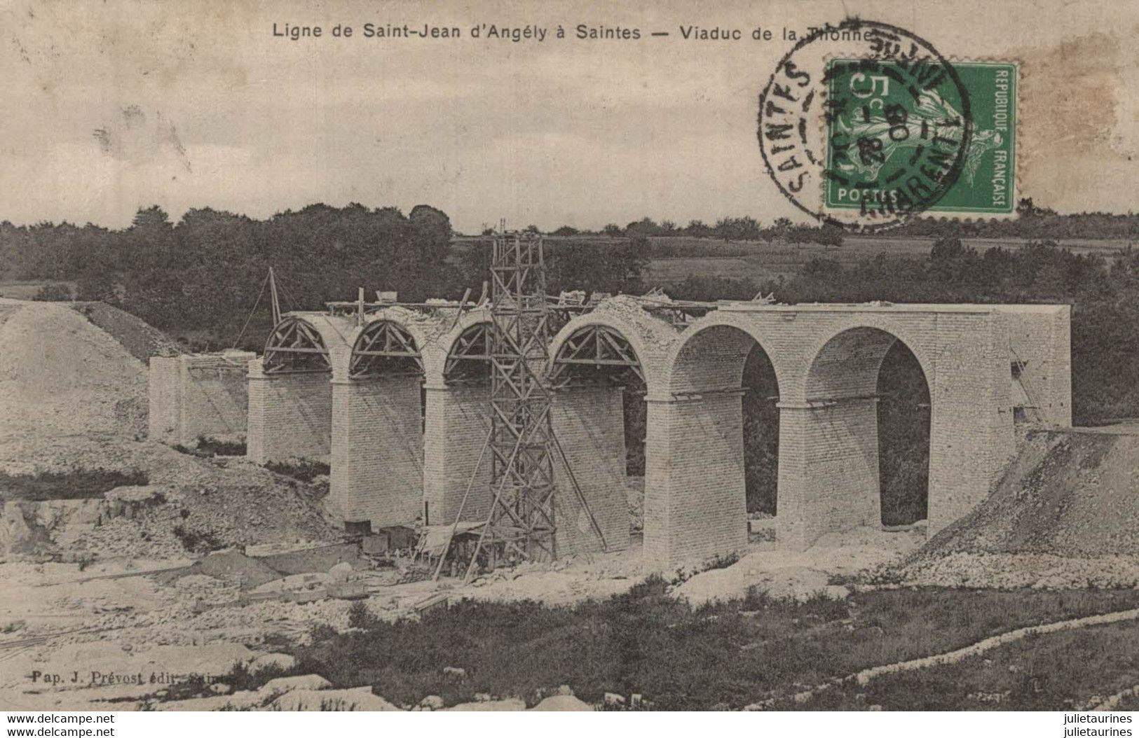 17 LIGNE DE SAINT JEAN D ANGELY A SAINTES VIADUC CPA BON ETAT - Ouvrages D'Art