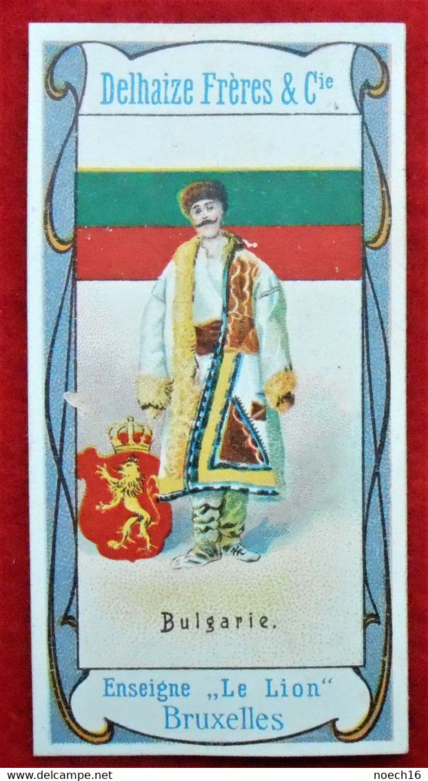 Chromo - Publicité Delhaize Frères & Cie "Le Lion", Bulgarie / Drapeau, Emblème, Costume - Autres & Non Classés