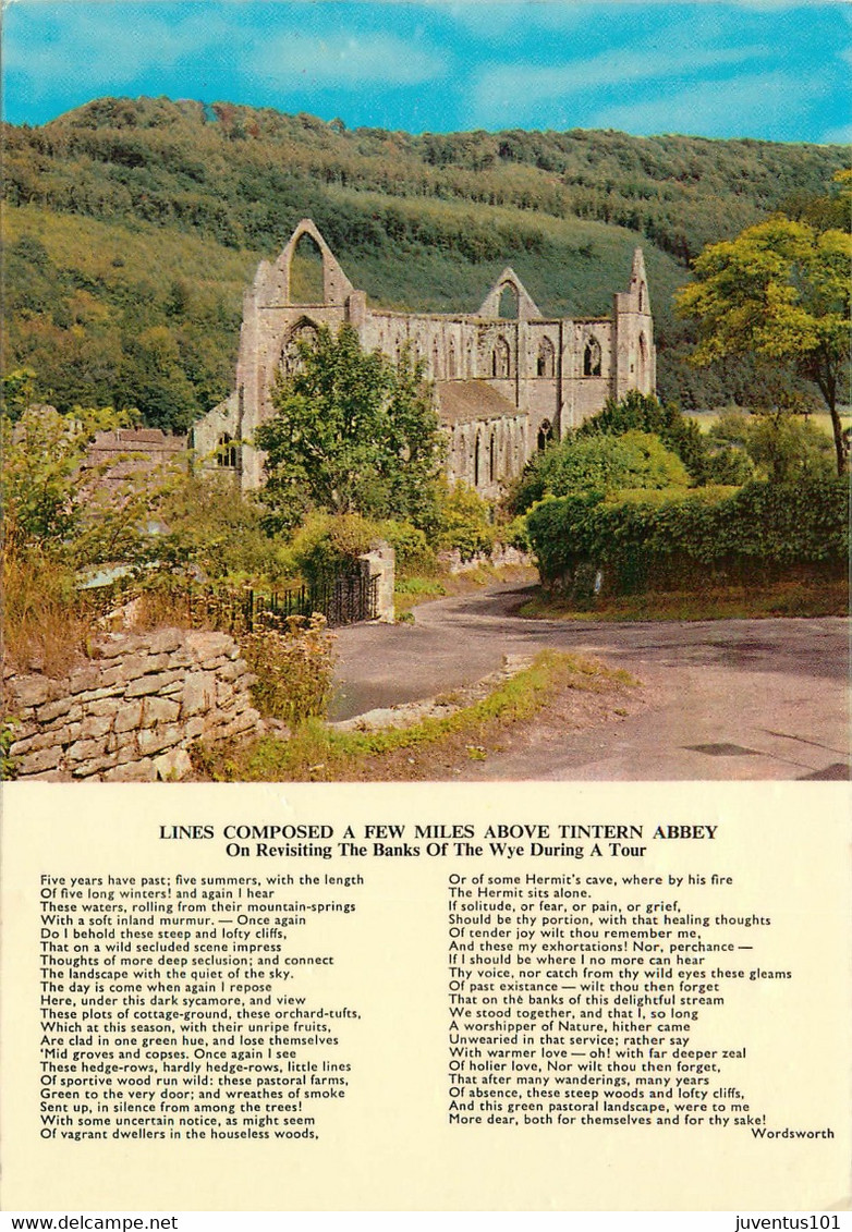 CPSM Lines Composed A Few Miles Above Tintern Abbey     L2043 - Monmouthshire