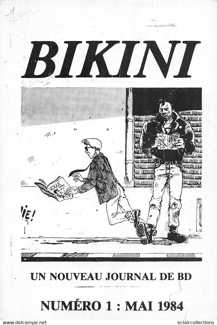 Thème.  Presse.  Bandes Dessinées   Bikini  N° 1 Illustration  Ucciani  10x15  (voir Scan) - Bandes Dessinées