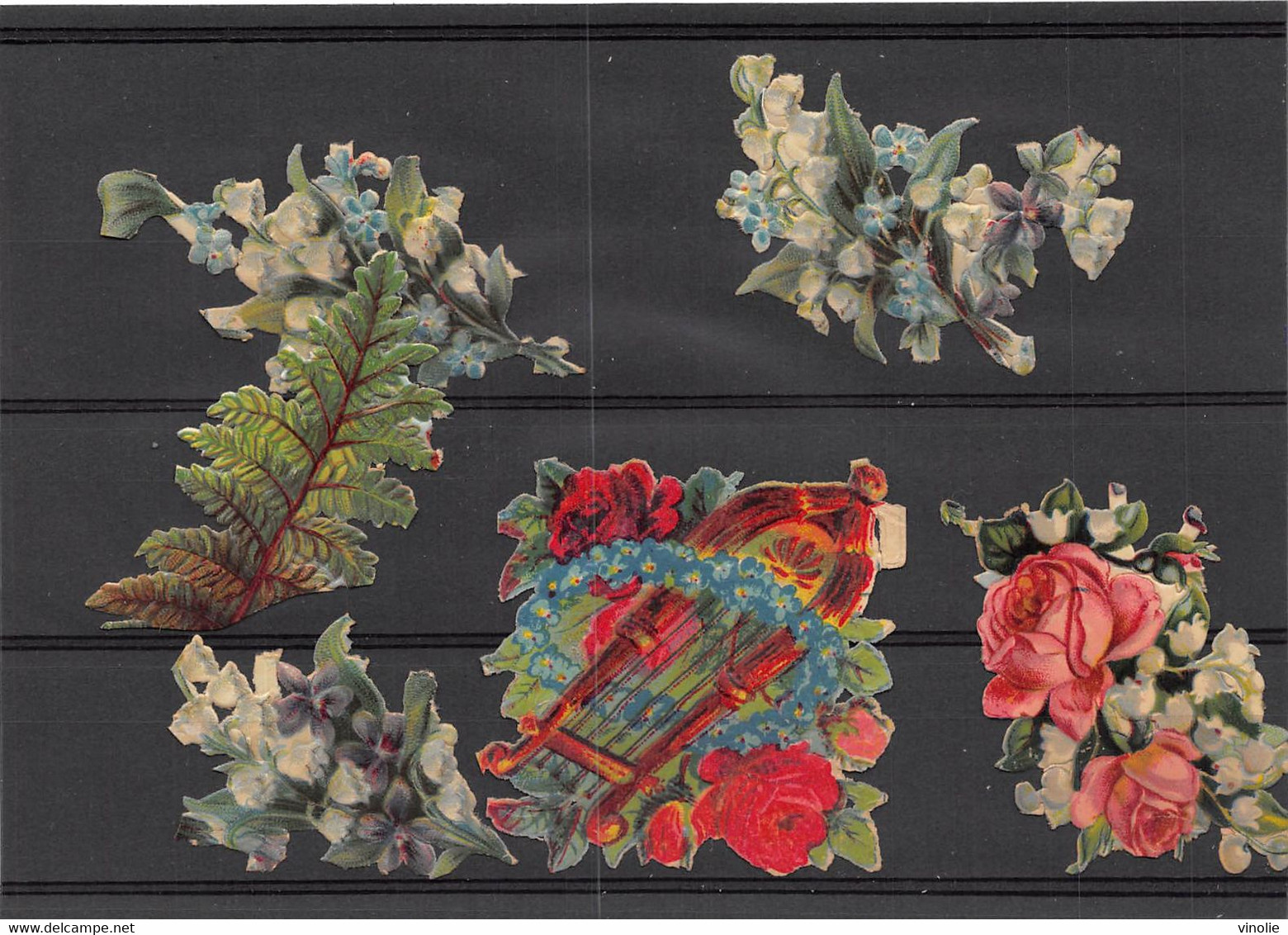 P-23-TON-307 : POCHETTE  FORMAT 11 CM X 15 5 CM. DECOUPIS. FLEURS. MUGUET - Flores