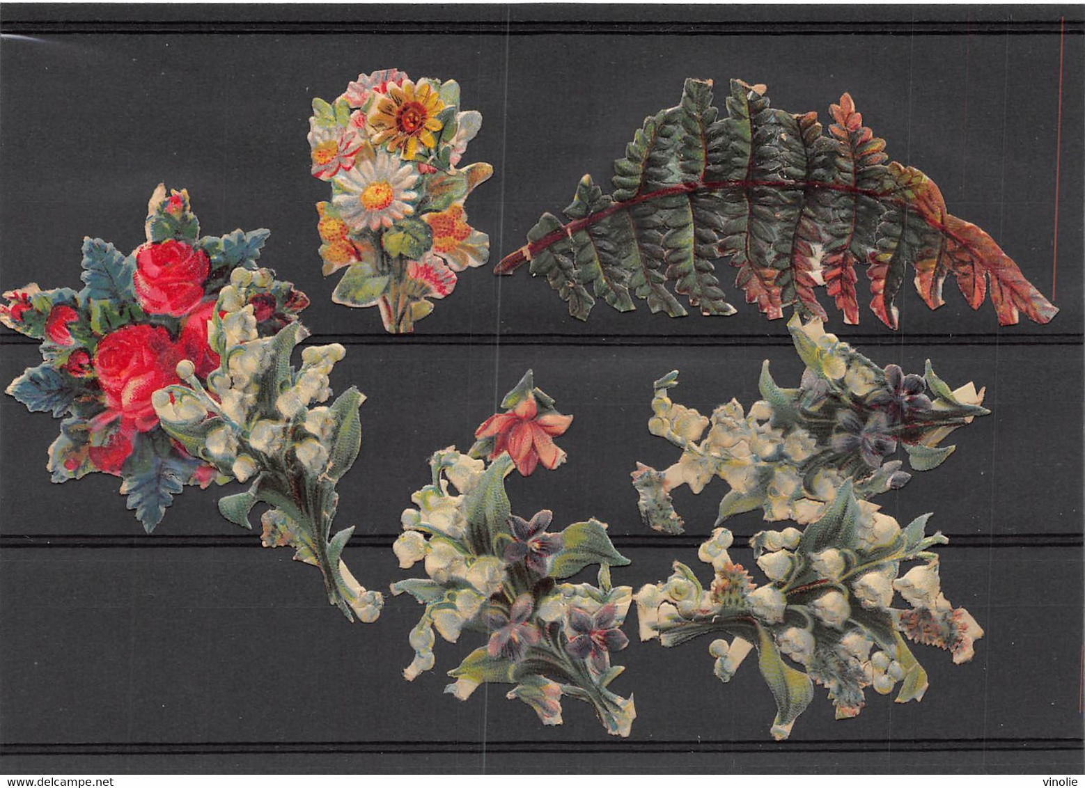 P-23-TON-308 : POCHETTE  FORMAT 11 CM X 15 5 CM. DECOUPIS. FLEURS. MUGUET - Fiori