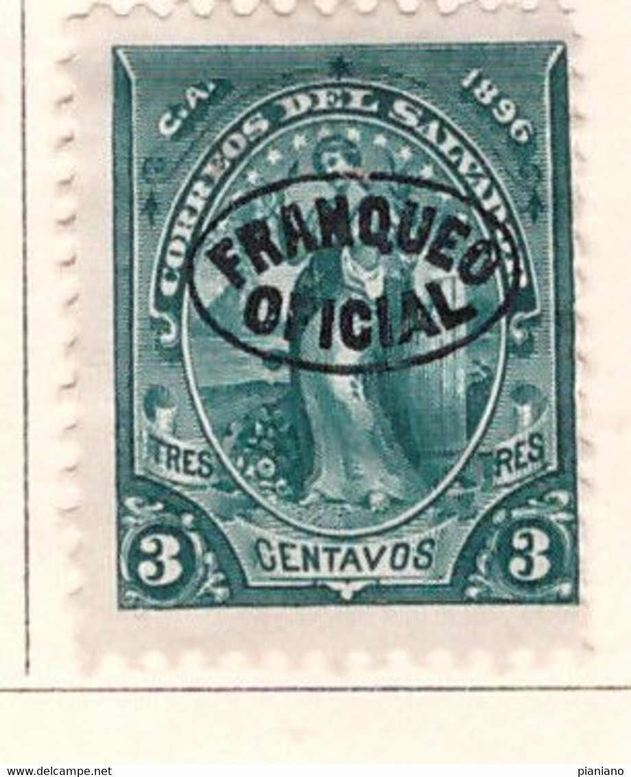 PIA -SALVADOR - 1896-97 : Francobollo Di Servizio - Francobollo Sovrastampato  - (Yv Servizio  42) - El Salvador