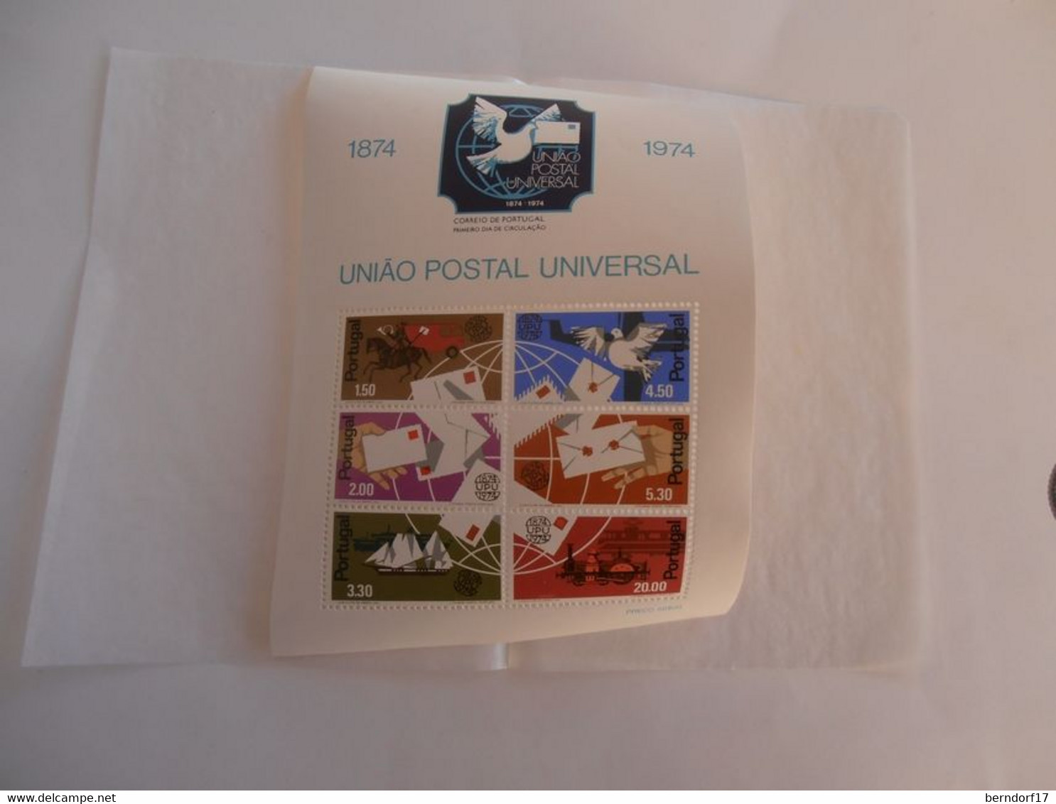 PORTOGALLO UNIAO POSTAL UNIVERSAL 1874 - 1974 - Hojas Completas