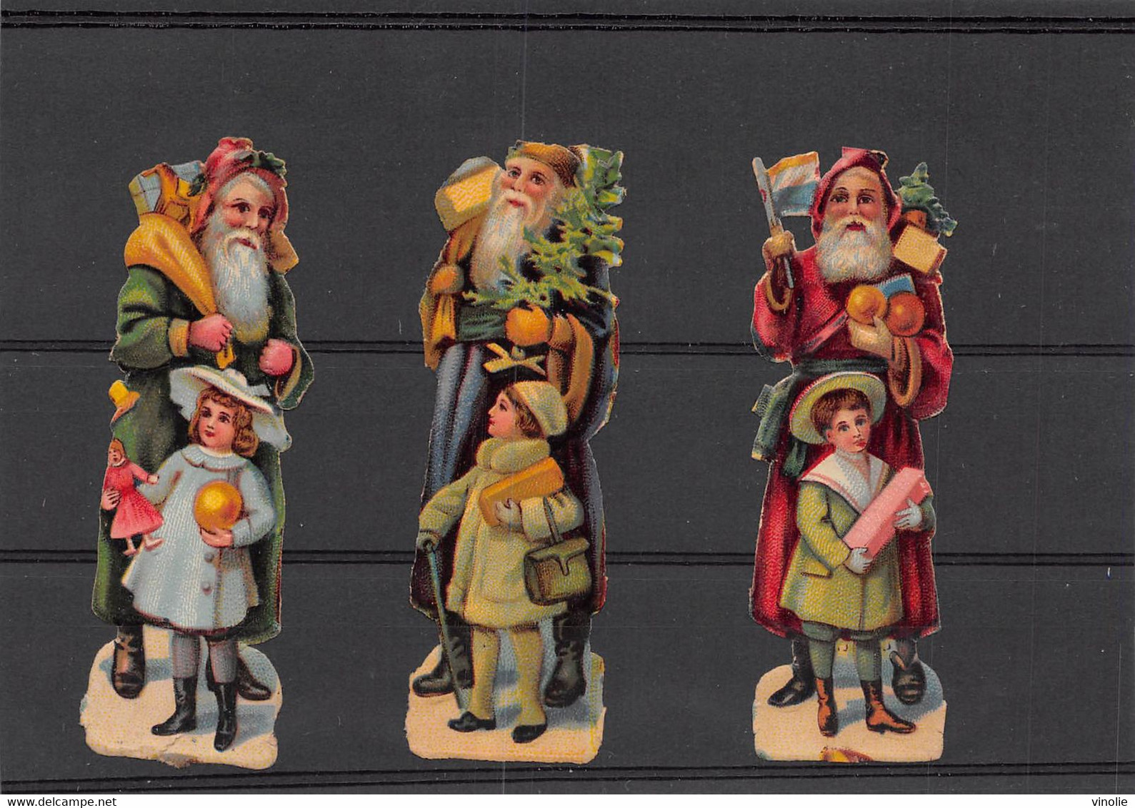 P-23-TON-321 : POCHETTE  FORMAT 11 CM X 15.5 CM. DECOUPIS. PERE NOËL. - Kerstmotief