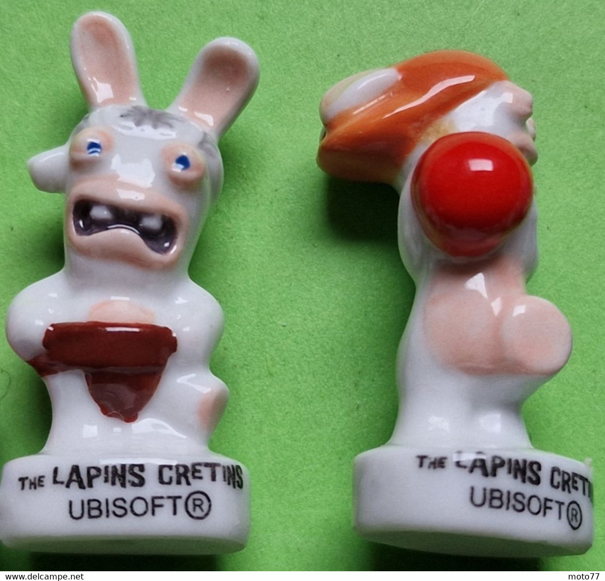 Lot 24 Fèves - Porcelaine - Astérix ; Lapins Crétins ; Maya ; Capitain America ; Doudou ; Mouton - Vers 1980 / 2020 - Personen