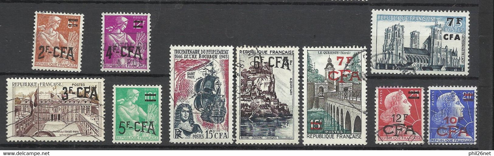 Réunion    N° 331 à 335; 337;337A;347 Et 355     Oblitérés  B/ TB    Voir Scans  Soldes ! ! ! - Used Stamps