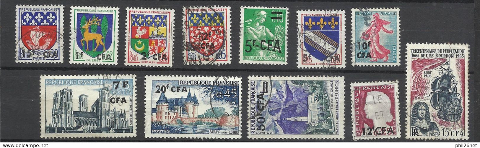 Réunion    N° 342 à 347;349à 350A; 352; 352A; 353 Et 365      Oblitérés  B/ TB    Voir Scans  Soldes ! ! ! - Used Stamps