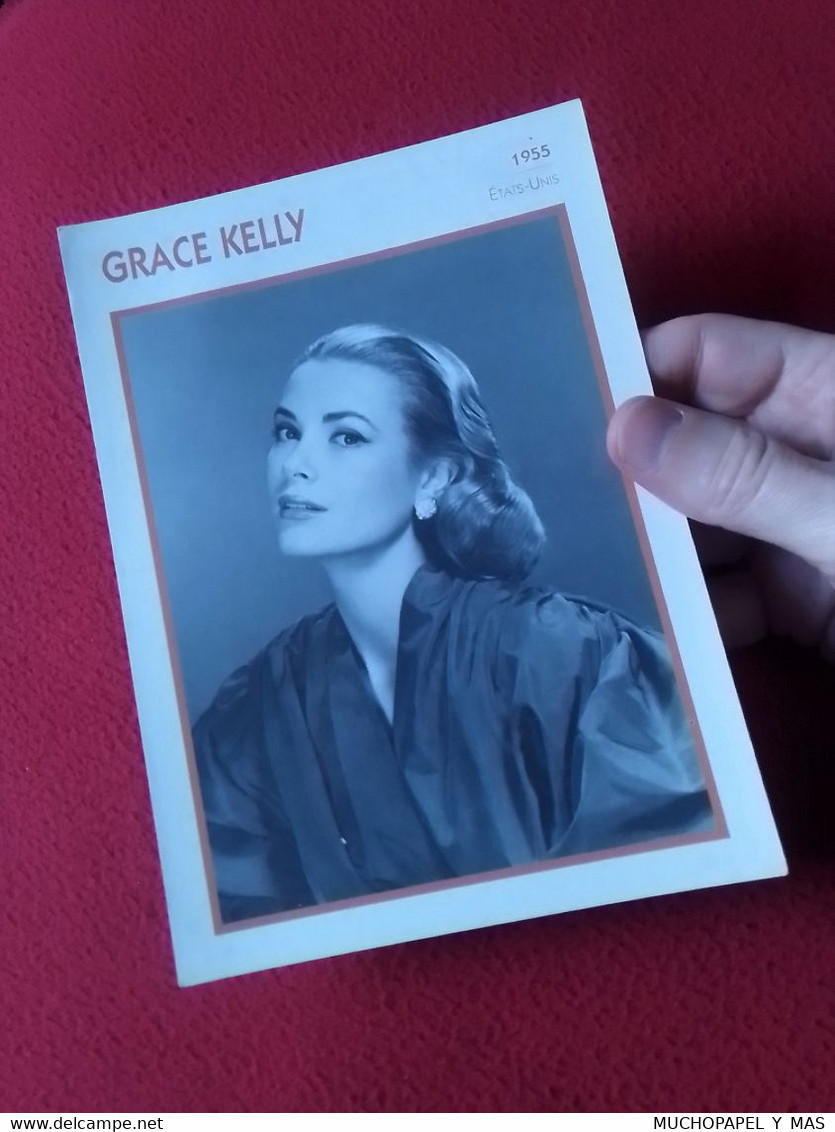 TARJETA FICHA O SIMIL ACTRIZ ACTRESS ACTRICE CARD CINE CINEMA GRACE KELLY GRACIA DE MONACO 1955 ÉTATS-UNIS..FILMS..VER.. - Autres Formats