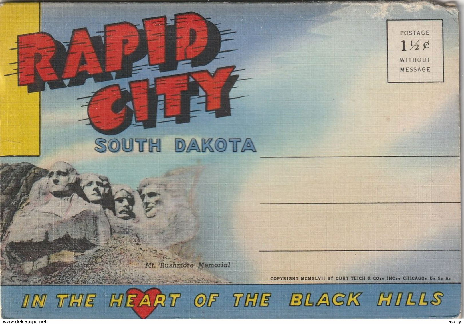 Souvenir Folder Of Rapid City, South Dakota  In The Heart Of The Black Hills - Rapid City