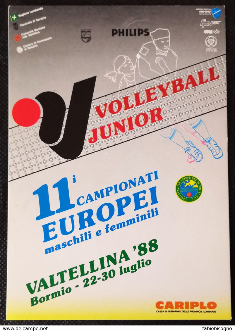 Sondrio Bormio Valtellina 88 - 11i Campionati Europei - Cartolina Nuova - Voleibol