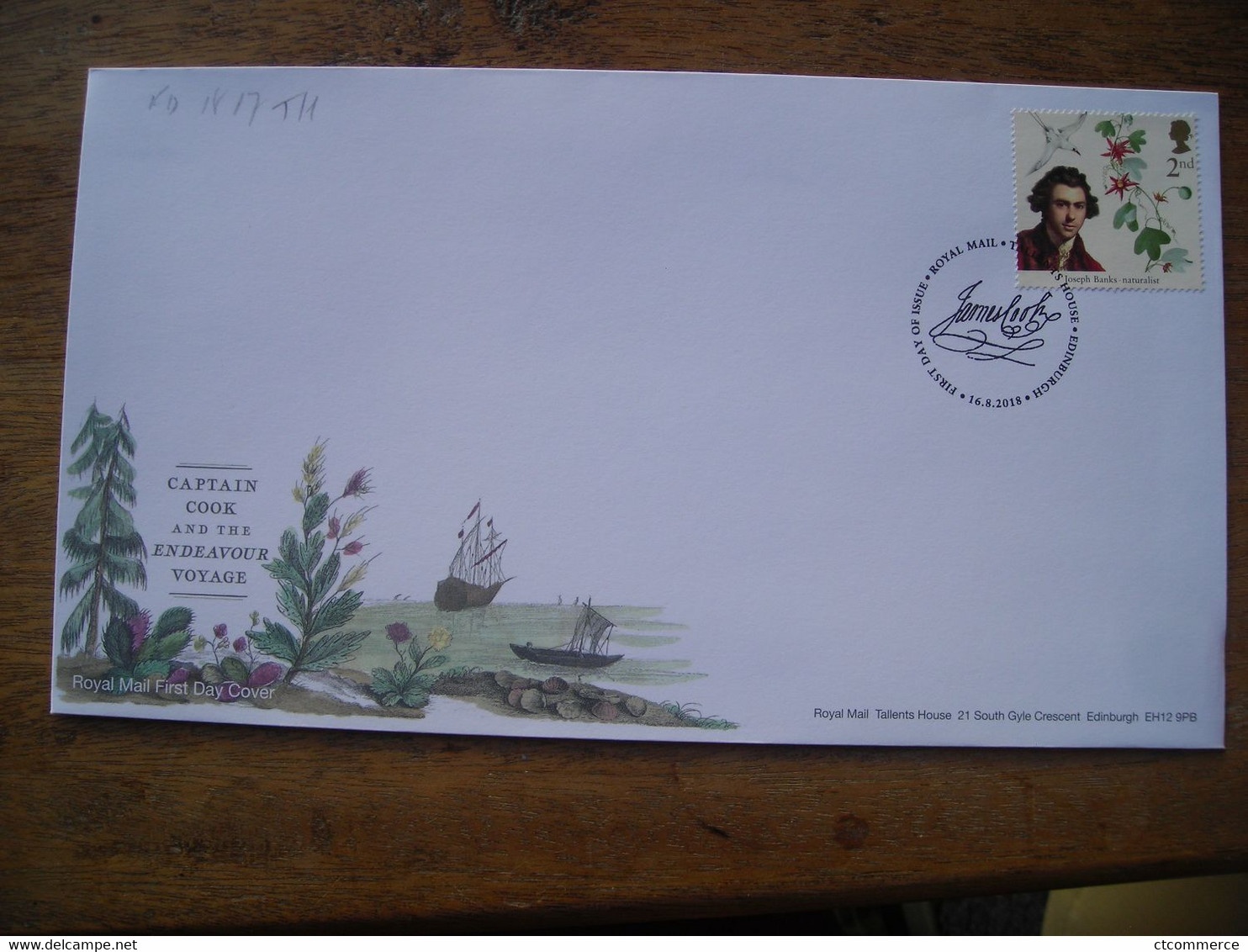FDC Captain Cook And The Endeavour Voyage, Joseph Banks Naturalist - 2011-2020 Decimal Issues
