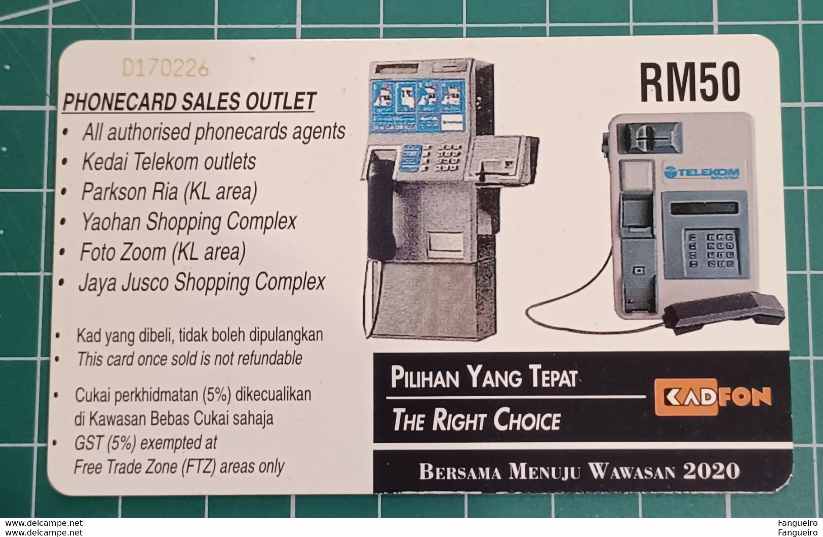MALAYSIA USED PHONECARD 98 - Malaysia