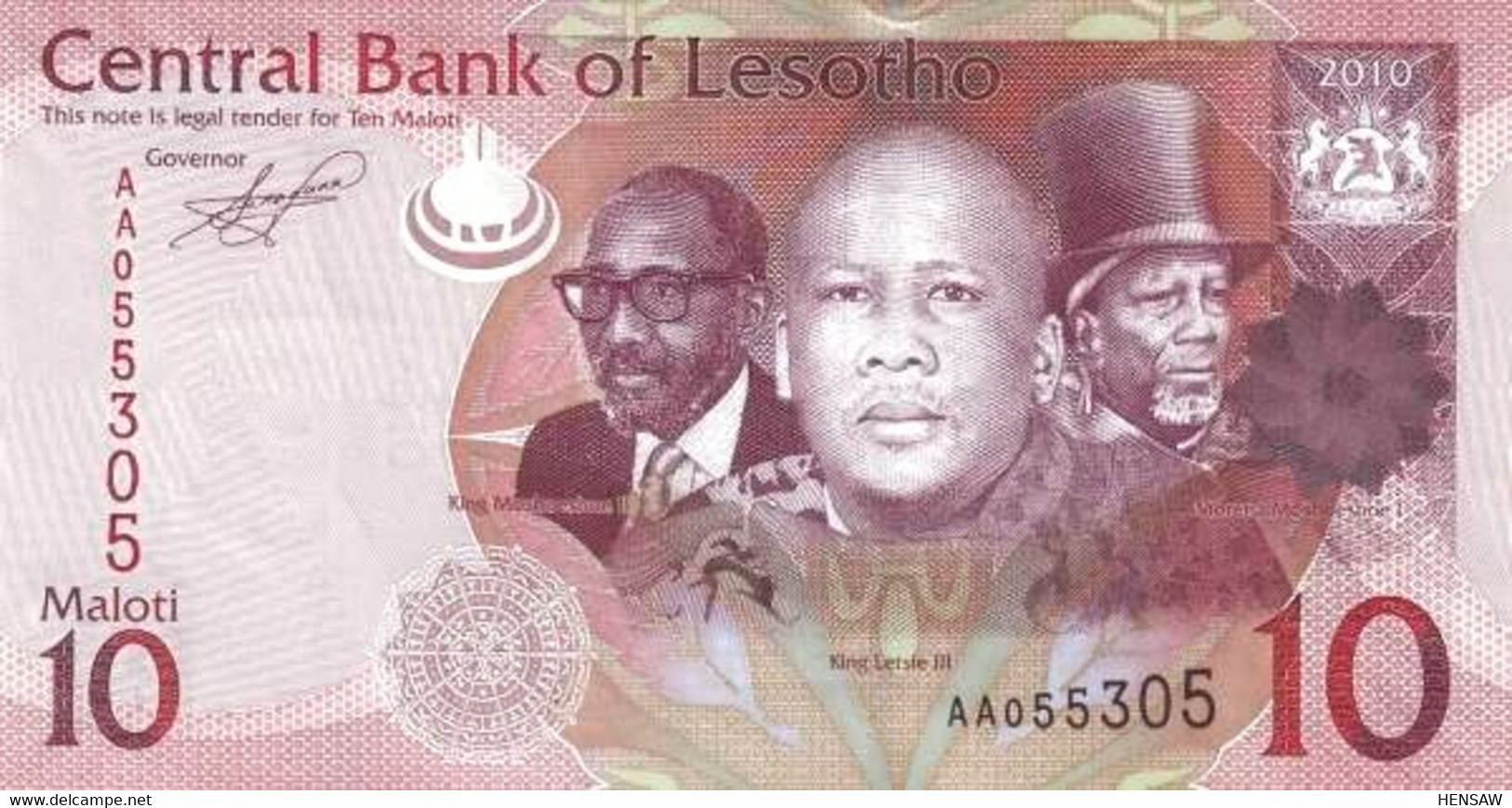 LESOTHO 10  MALOTI 2010 P 21a UNC SC NUEVO - Lesotho