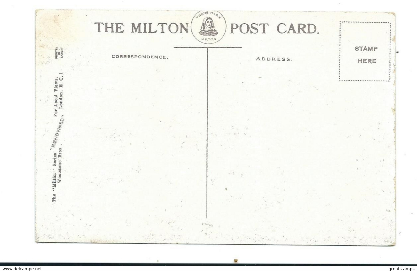 Postcard Cornwall First And Last House Lands End Milton Unused - Land's End