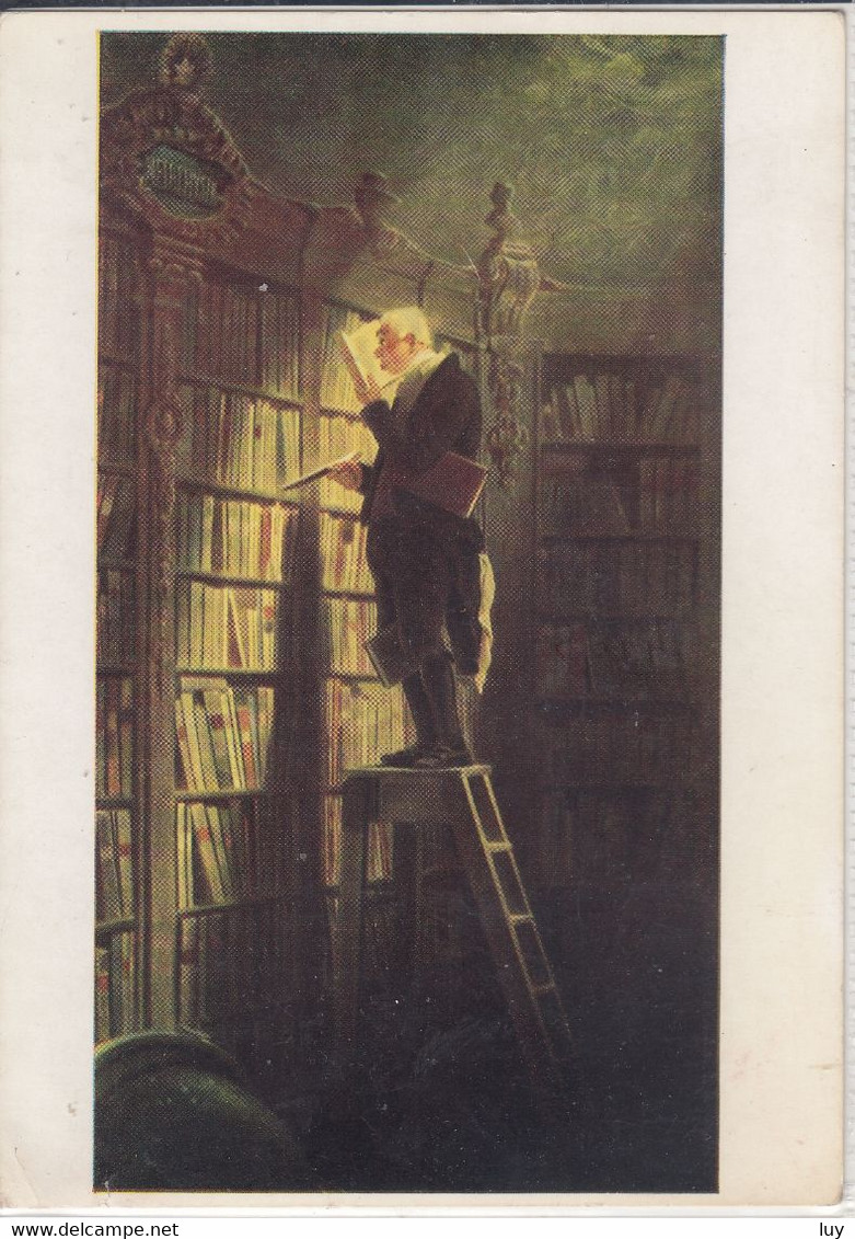 DER BÜCHERWURM Von Karl Spitzweg, Bibliothek; Library, Biblioteque, Biblioteca - Bibliothèques