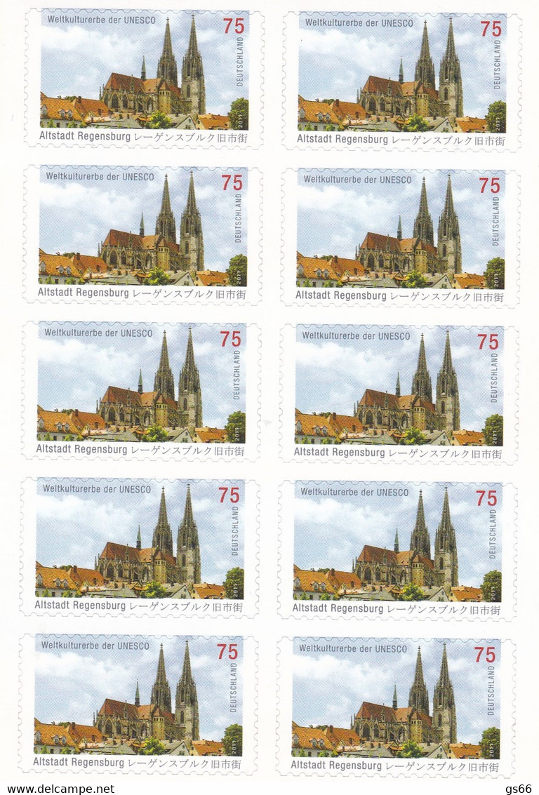 Bund , 2011,  FB 14 A,  MNH **, Regensburg Altstadt - 2011-2020