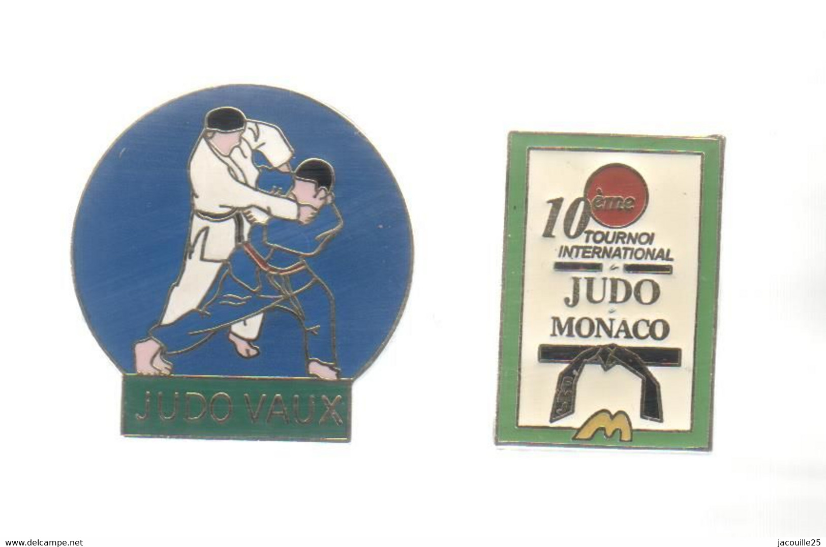 PINS PIN'S SPORT JUDO 1809 VAUX MONACO TOURNOI INTERNATIONAL MAC DO LOT 2 PINS - Judo