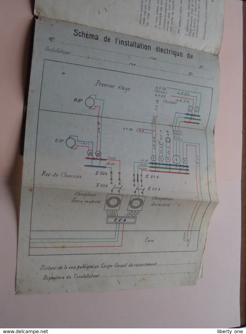 Compagnie Electrique Anversoise ( Réglement ) Zie / Voir > Avec PLAN ( Zie Foto's ) Anno 19?? ( Français ) ! - Publieke Werken