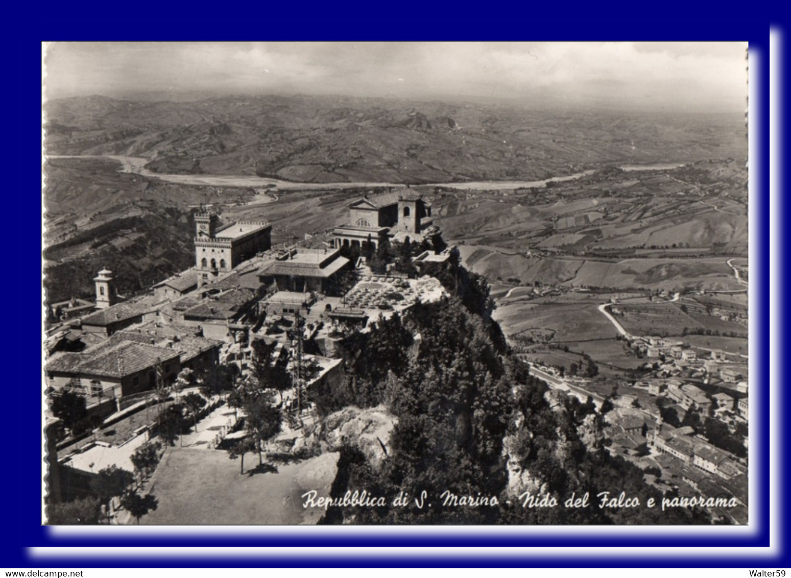 1958 San Marino Saint Marin Postcard Posted To Italy 2scans Carte Postkarte - Covers & Documents