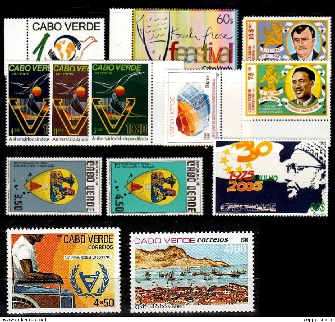 (021,106,117,142-147) Cape Verde  Small / Petit Lot / Kleines Los / Ex 1980-2016 / SEE SCAN   ** / Mnh  Mi Ex 404//1049 - Cap Vert