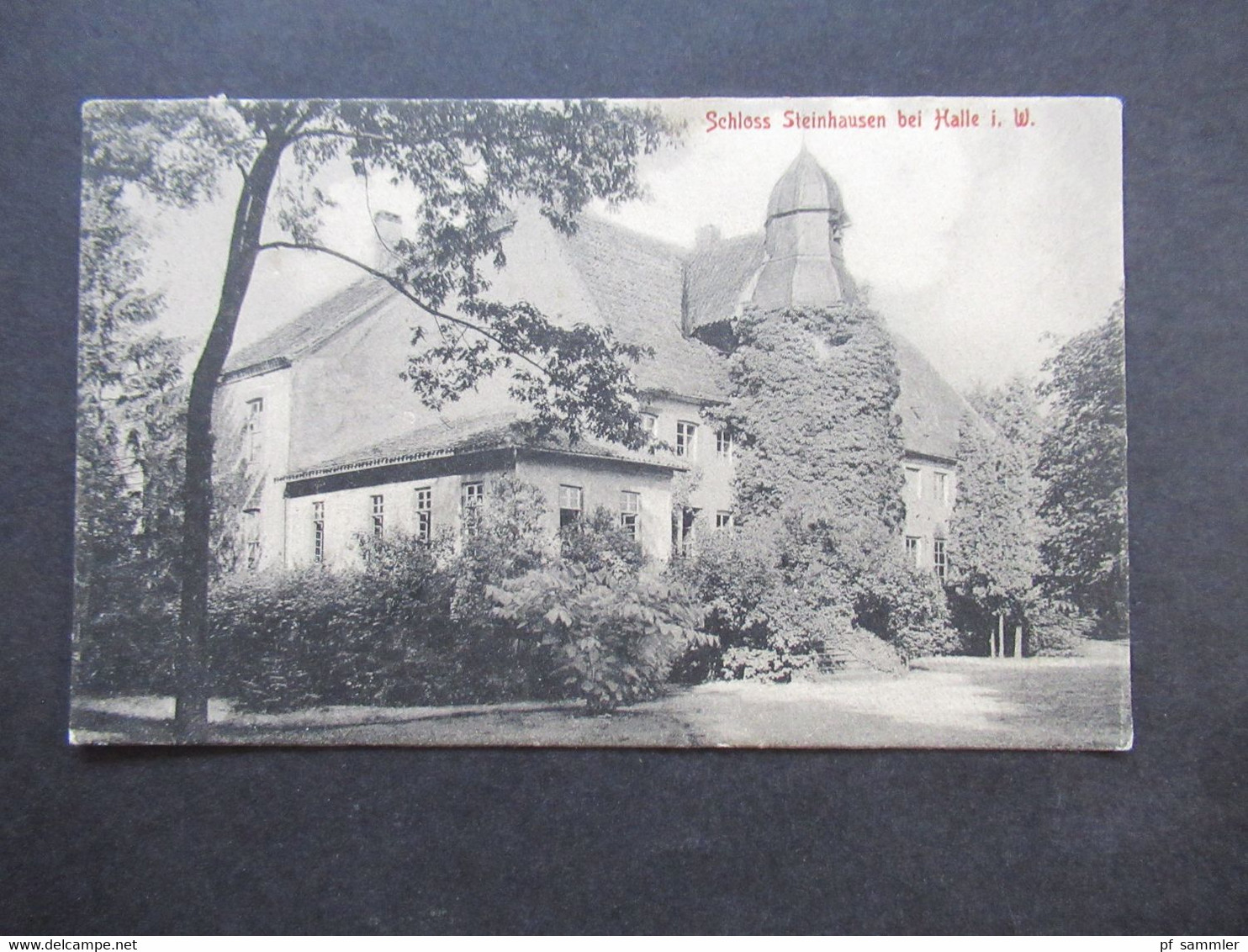 AK 1908 Schloss Steinhausen Bei Halle Westfalen / Kreis Halle Alte PLZ 4802 / Eigentum Des V.V. Halle Phot. Baumann - Halle I. Westf.