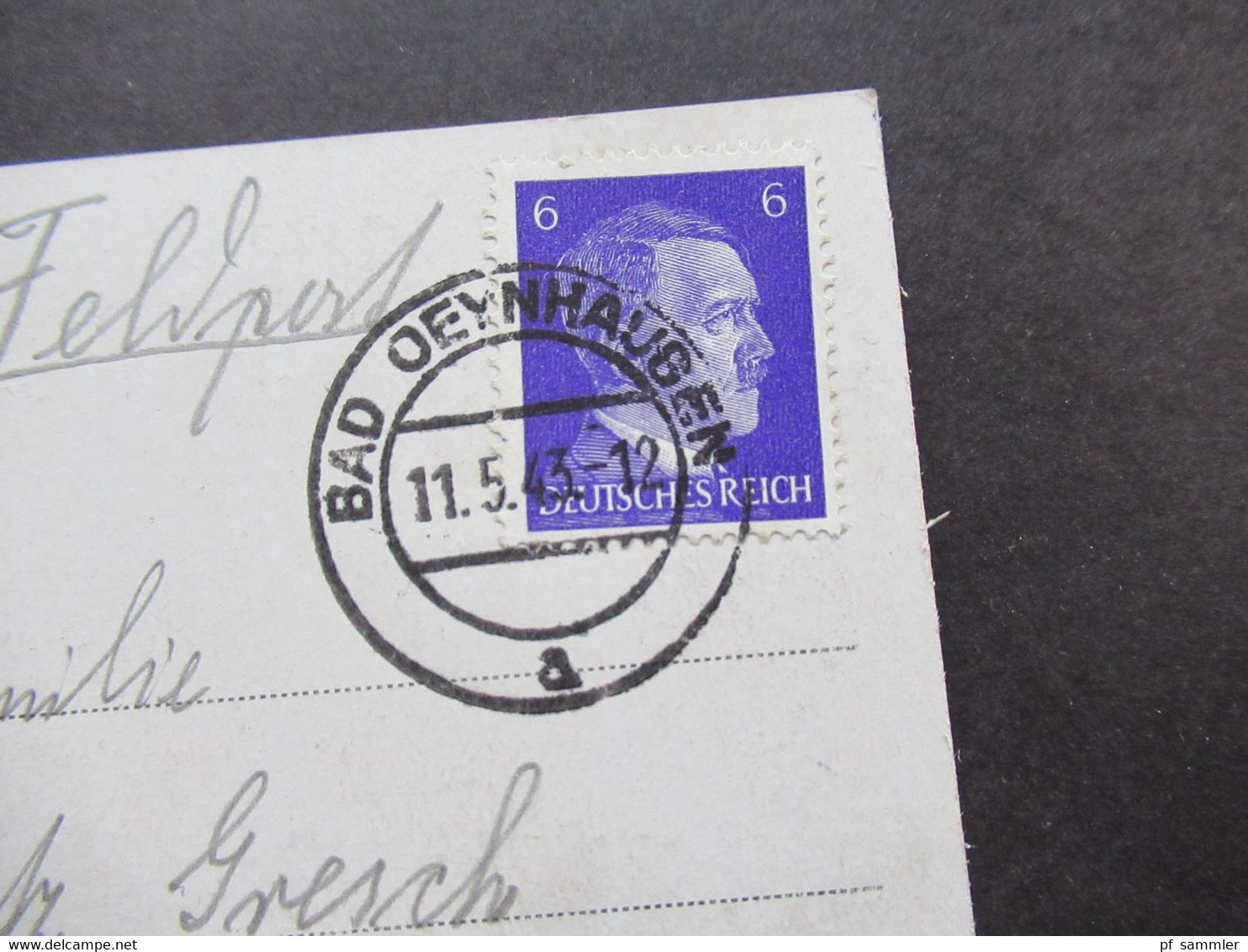 1943 Bad Oeynhausen gaststätte Zum Flugplatz E. Klausmeyer Werste a. Siel Feldpostkarte Luftgau San. Park Bad Oeynhausen