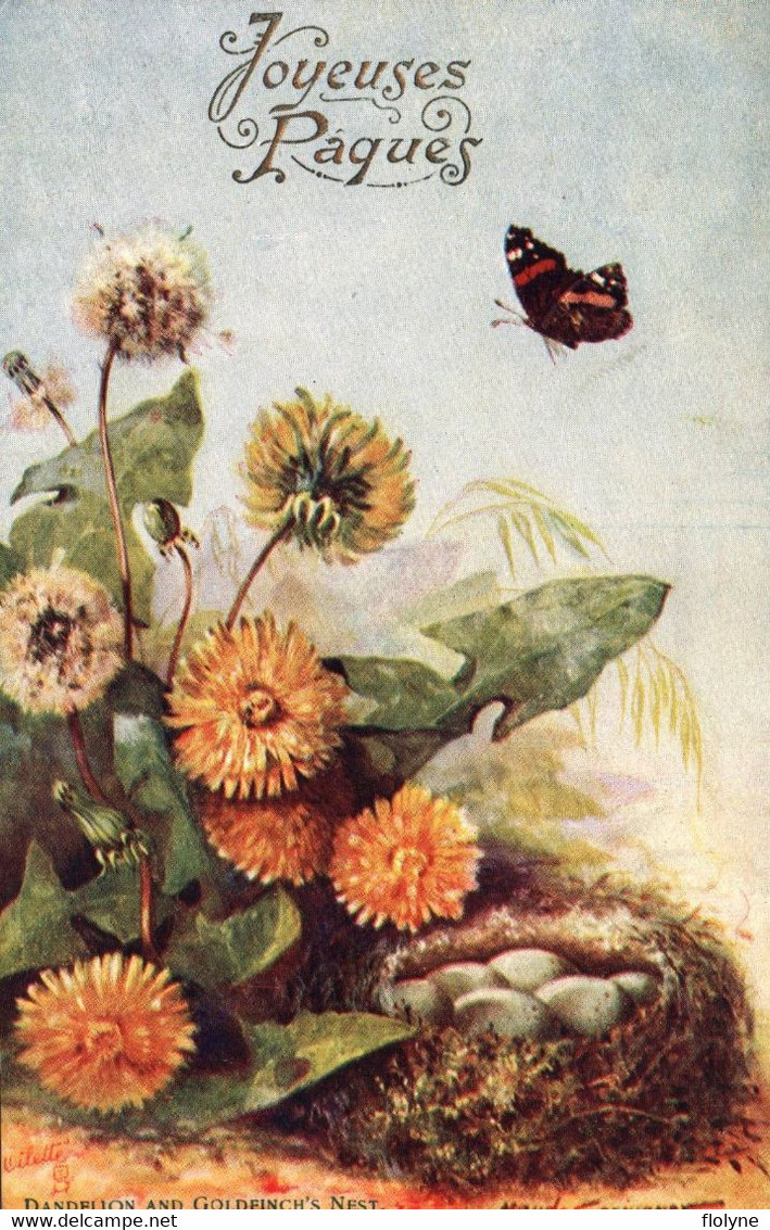 Joyeuses Pâques - Cpa Illustrateur Maud SERIVENER - Oilette - Papillon Buterfly - Papillons