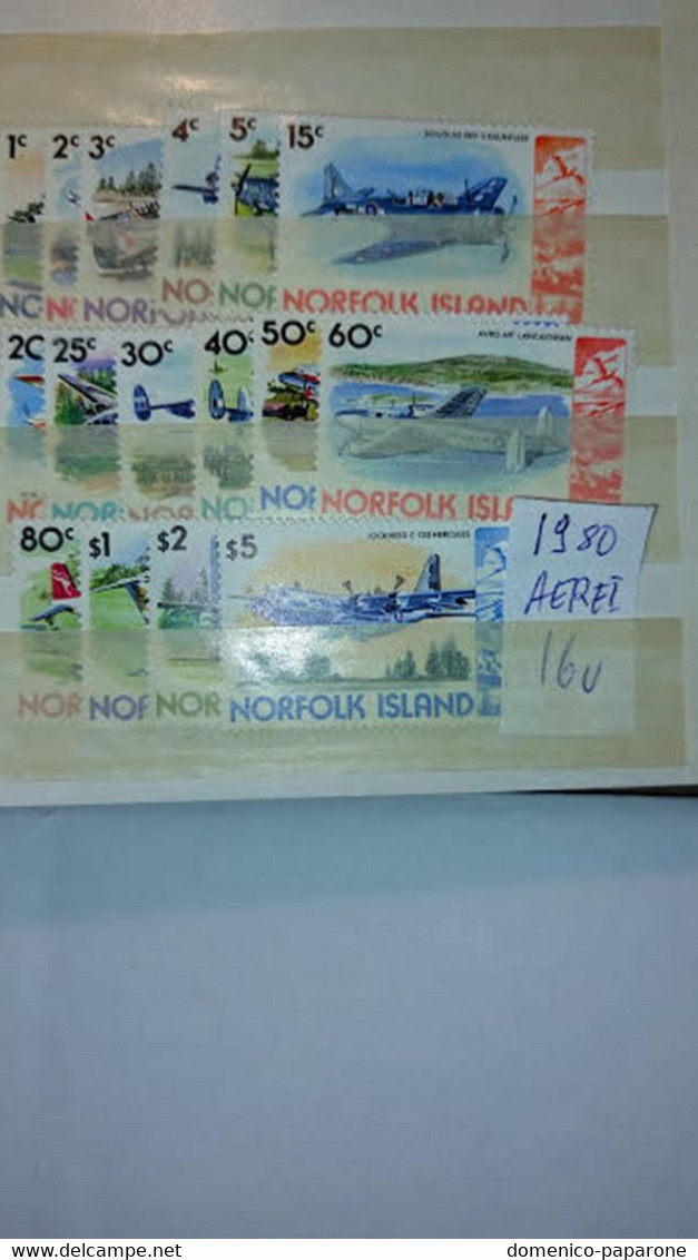 (nu375/381)NORFOLK DEFINITIVE 1966/1980 - Norfolk Eiland