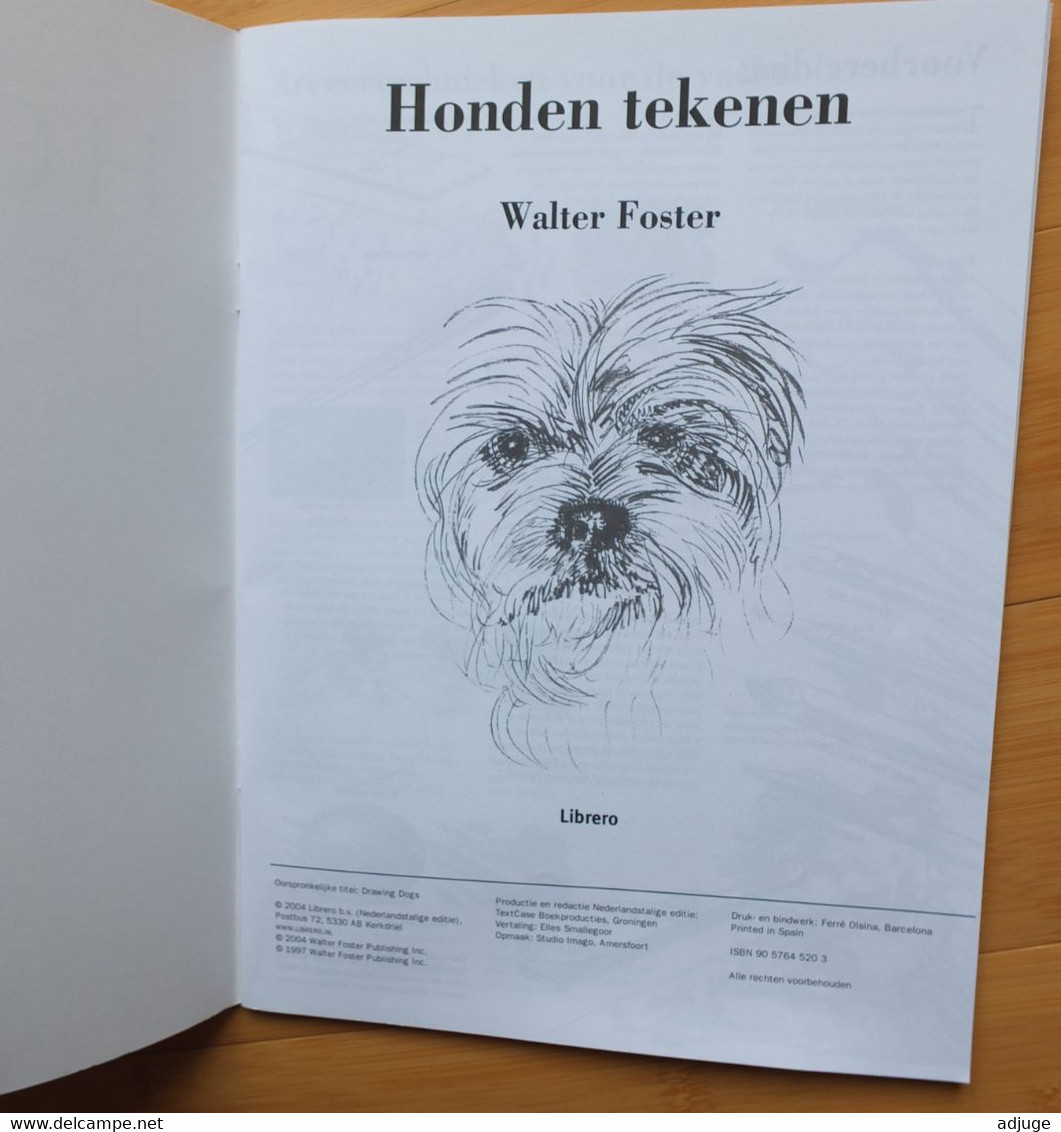 WALTER FOSTER _ HONDEN TEKENEN - Ed. Librero- TOP ** - Escolares
