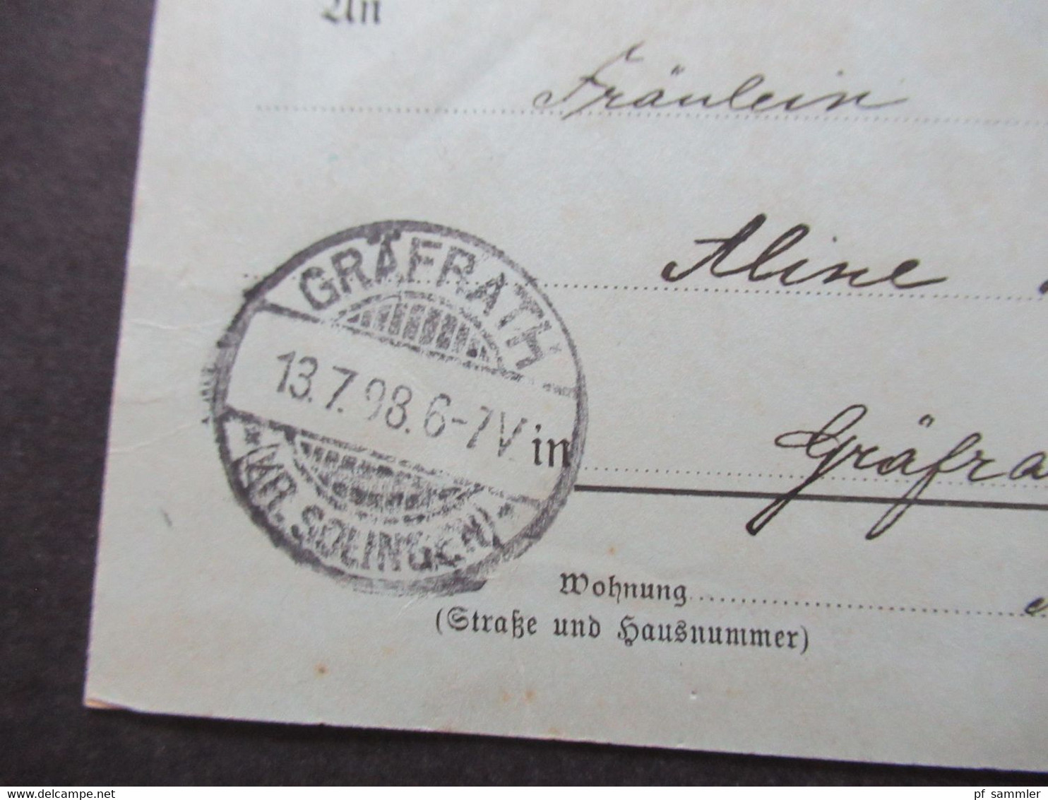 Deutsches Reich 1898 AK Gruss Aus Bad Oeynhausen Stempel Oeynhausen (Bad) Mondscheinkarte - Bad Oeynhausen