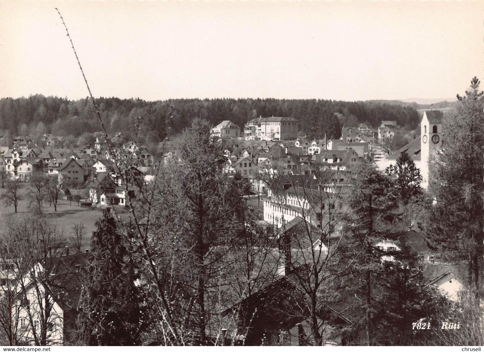 Rüti Fliegeraufnahme Rudolf Suter Karte - Rüti