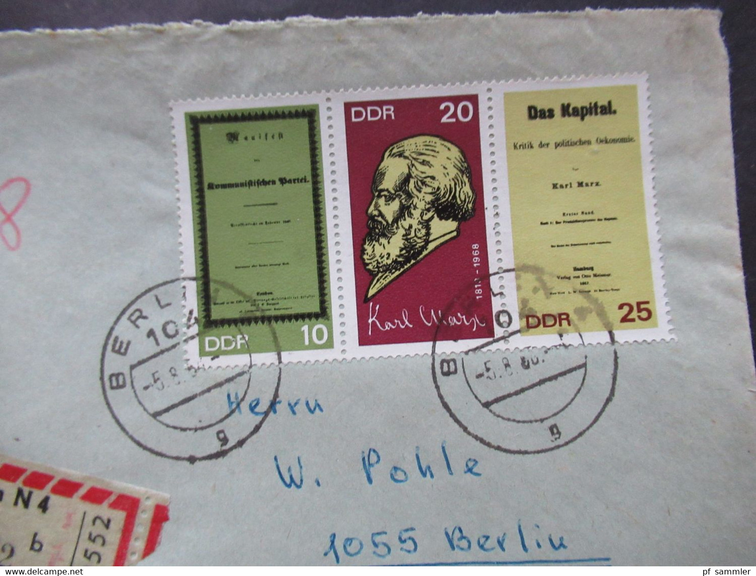 DDR 1968 Block 27 EF / ZD Einschreiben Z.B. R-Zettel Pöhla über Schwarzenberg (Erzgebirge) Insgesamt 3 Belege!! - Briefe U. Dokumente