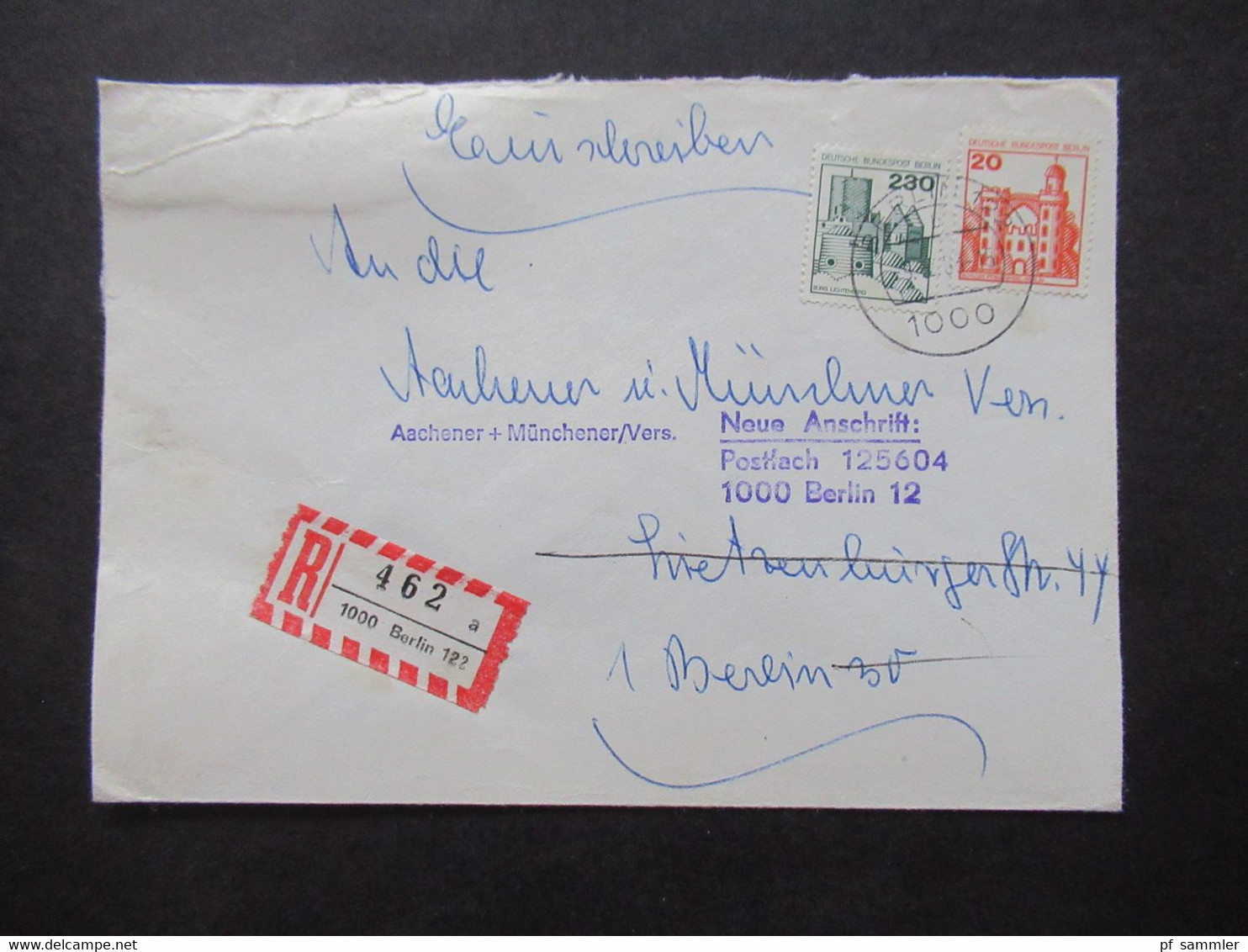 Berlin (West) Freimarken BuS Nr.590 Und Nr.533 MiF Einschreiben Berlin Ortsbrief 1x Stempel Neue Anschrift - Storia Postale