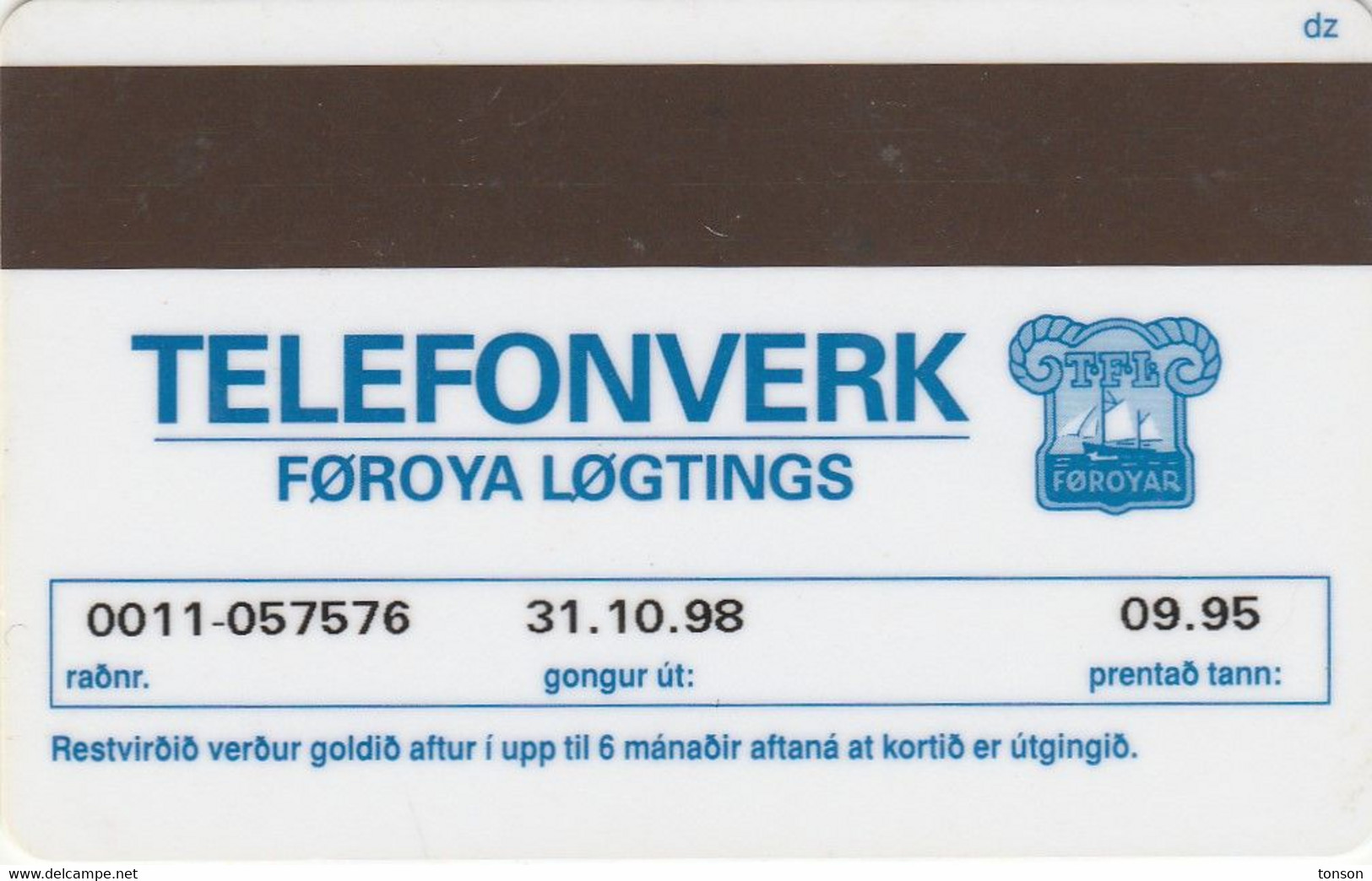 Faroe Islands, OD-011,  20 Kr , Shiptype "seksæringur", 2 Scans. - Faroe Islands