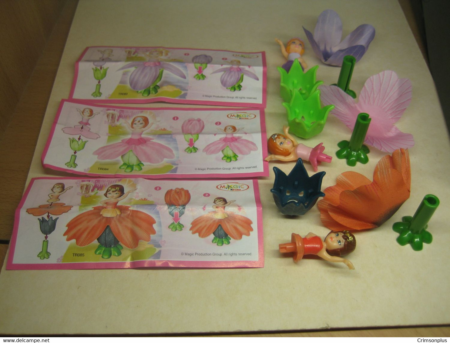 2012 Ferrero - Kinder Surprise - TR083, TR084 & TR085 - Flowee Mini - Flower Girls - Complete Set + 3 BPZ's - Monoblocs