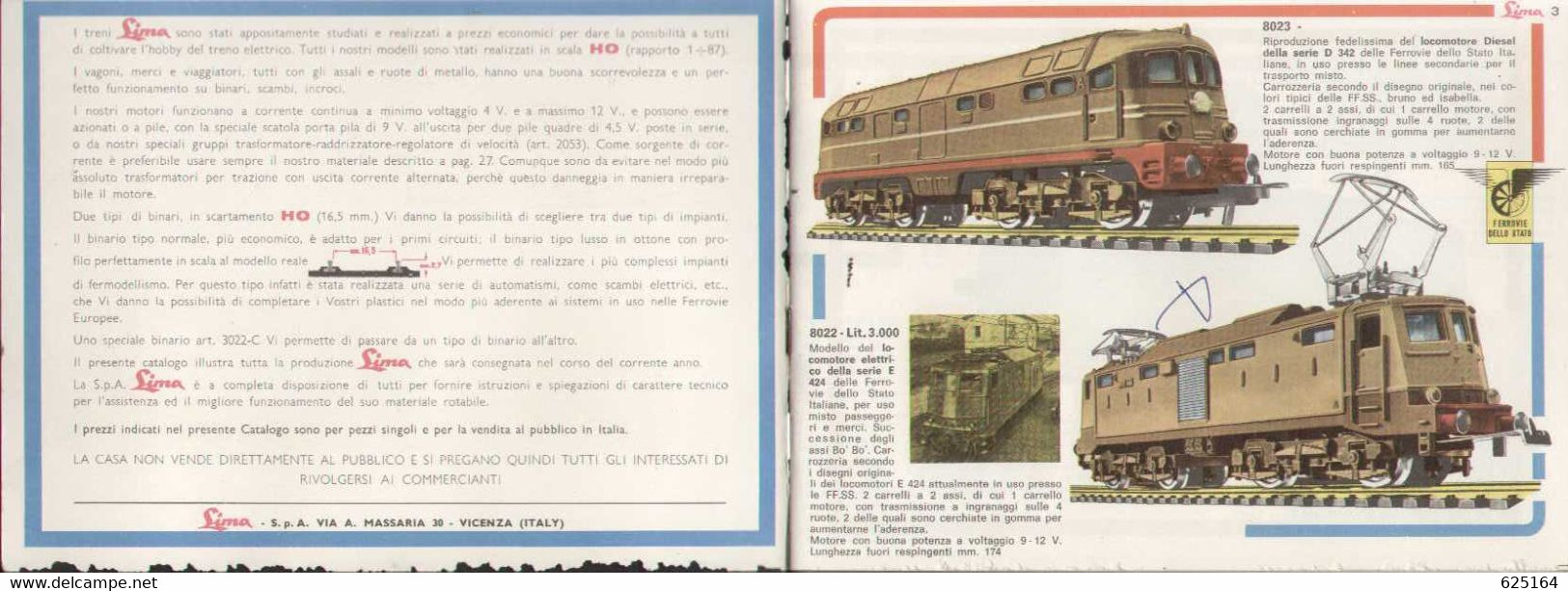 Catalogue LIMA 1965-66 IX Edizione - Treni Elettrici In Miniatura HO 1/87 - En Italien - Non Classificati