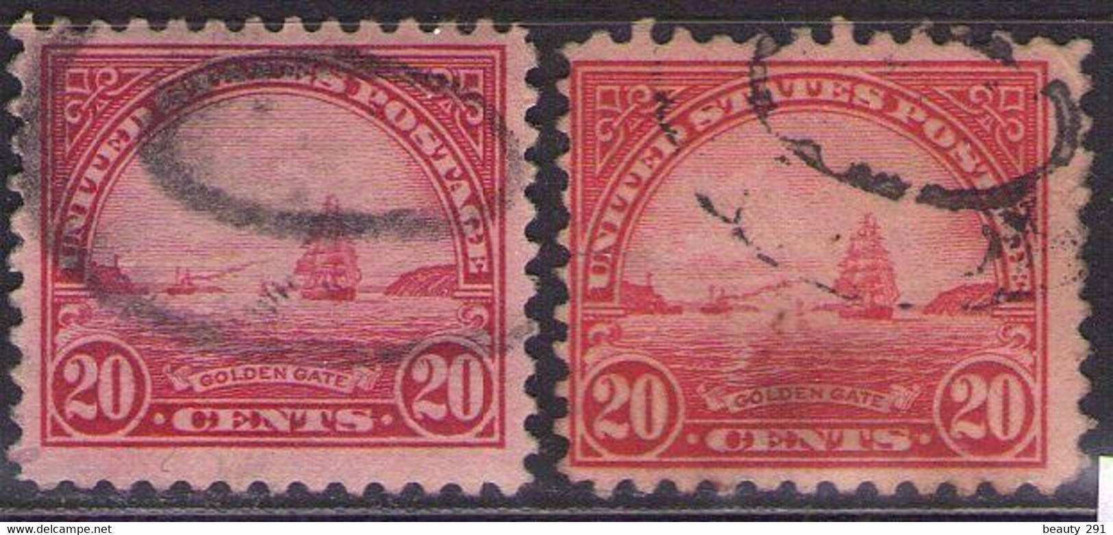 USA 1922 Mi 279 A,F  Golden Gate 20c  USED - Usados