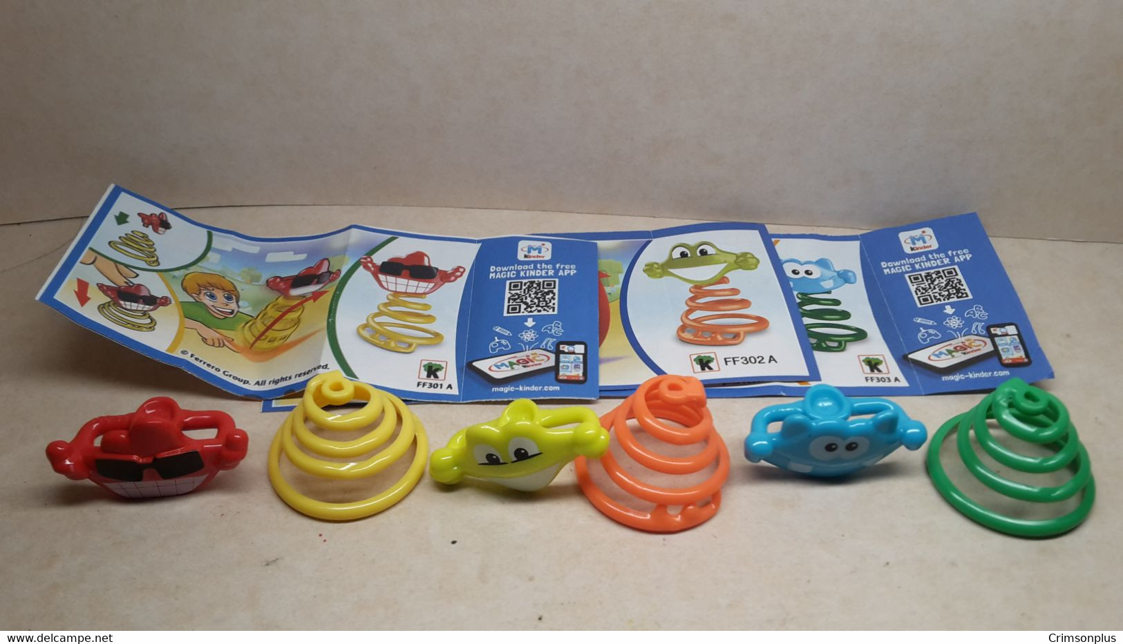 2015 Ferrero - Kinder Surprise - FF301A, FF302A & FF303A - Go Move - Spiral Figures - Complete Set + 3 BPZ's - Monoblocchi