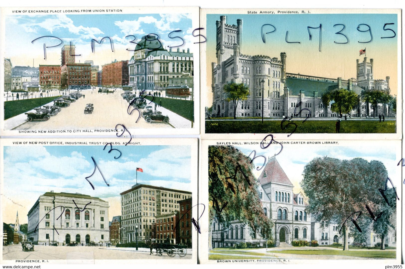 ETATS UNIS PROVIDENCE 5 Cartes  State Armory  Saayles Hall Post Office And New Industrial Trust Building   Union Station - Providence