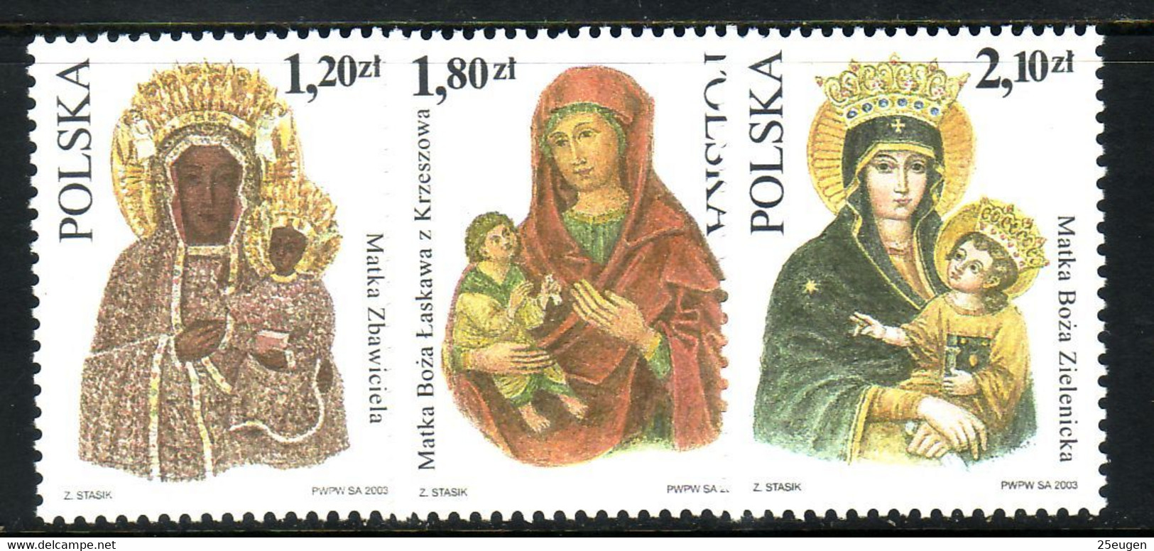 POLAND 2003 MICHEL NO: 4070-4072 MNH - Tableaux