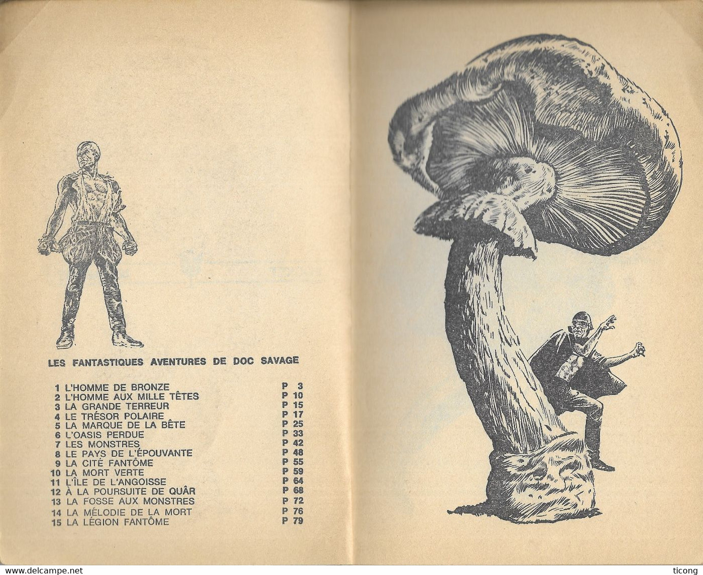 DOC SAVAGE MARABOUT POCKET 1ERE EDITION 1969 - LE PAYS DE L ETERNELLE NUIT DE KENNETH ROBESON, JIM BAMA, HENRI LIEVENS - Marabout Junior