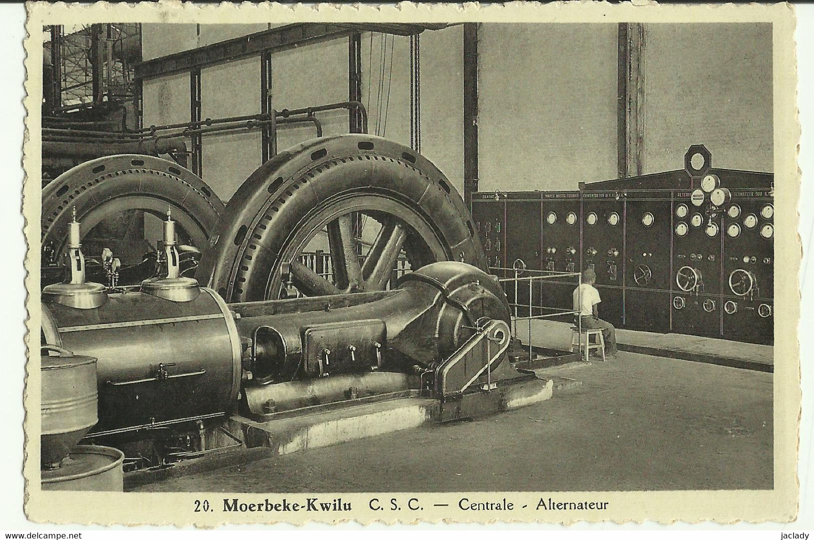 MOERBEKE - KWILU  C. S. C. -- Centrale - Alternateur.      ( 2 Scans ) - Congo Belga